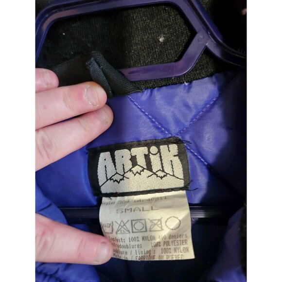Artik Winter Jacket Size Small Black Vintage Pre-Owned - Picture 3 of 4
